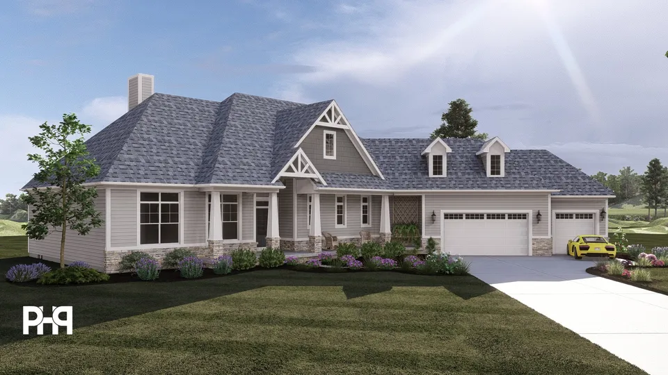 The Spruce house plan, exterior view 2